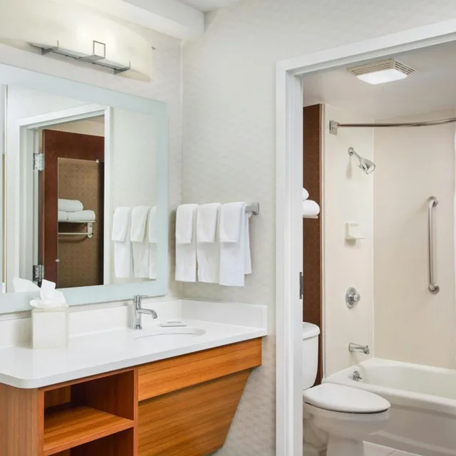 Suite, King Bed, Dining Area, Sofa، SpringHill Suites by Marriott Chicago Southwest at Burr Ridge/Hinsdale 3/5