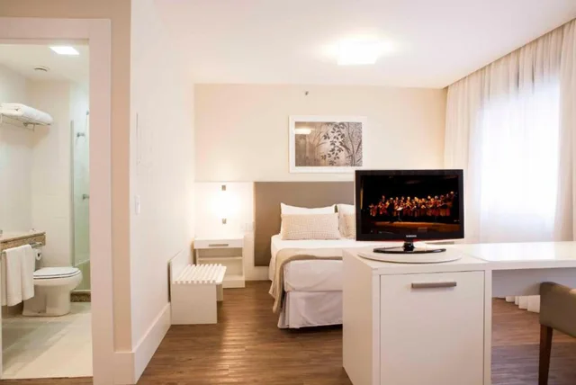 غرفة سوبيريور فاخرة ثلاثية بسرير كوين مع أريكة، Intercity Porto Alegre Praia de Belas 2/7