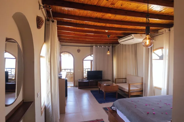 غرفة بانورامية بسرير كوين، Bedouin Moon Hotel 3/7