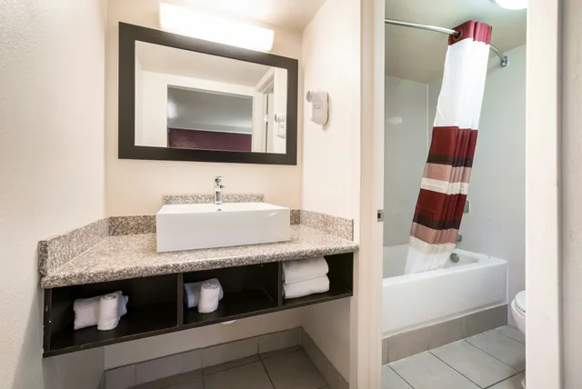 غرفة ديلوكس بسريرين مزدوجين بمطبخ صغير للمدخنين، Red Roof Inn Dallas - Richardson 9/9