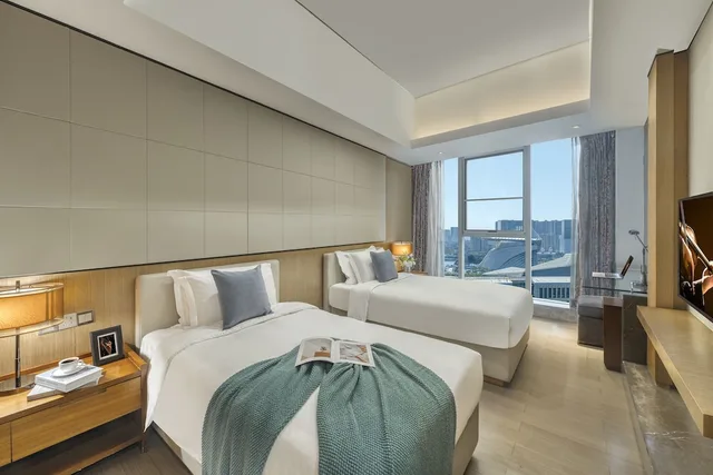 شقة تنفيذية بسريرين منفصلين بإطلالة على المدينة بغرفة نوم واحدة بمطبخ، Ascott IFC Guangzhou 1/2