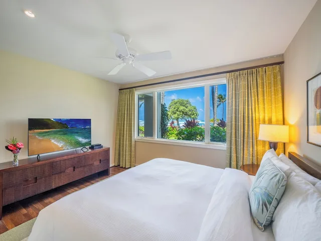 فيلا ديلوكس بسرير كينج وسريرين كوين بإطلالة على البحر بـ4 غرف نوم مع أريكة، Ocean Villas At Turtle Bay 2/10