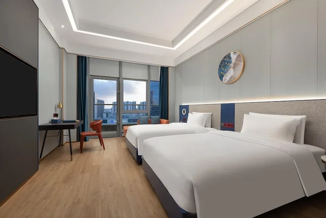 غرفة سوبيريور بسريرين مزدوجين، Ramada by Wyndham Guangzhou Huangpu 1/1