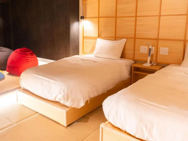 غرفة بسريرين منفصلين بأرضية تاتامي، Nagasaki Sky Hotel 4/6