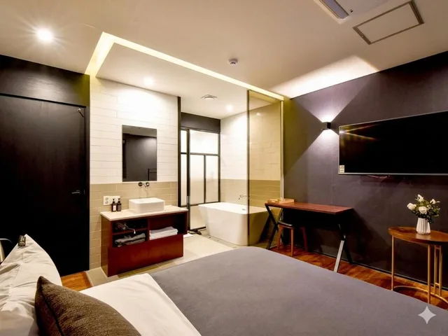 غرفة قياسية بسرير مزدوج، Brown Dot Hotel Yangjeong 5/8