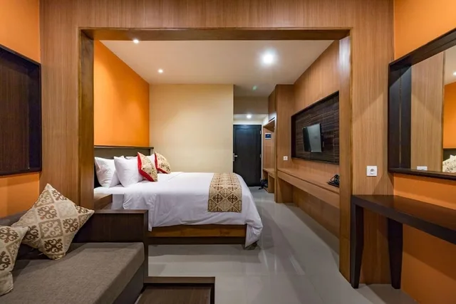 جناح ديلوكس بسرير مزدوج وسرير فردي، Ab Hotel Kuta 6/8