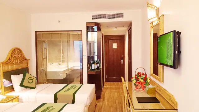 غرفة مريحة بسرير كوين بإطلالة على المدينة، GREEN WORLD HOTEL NHA TRANG 10/10