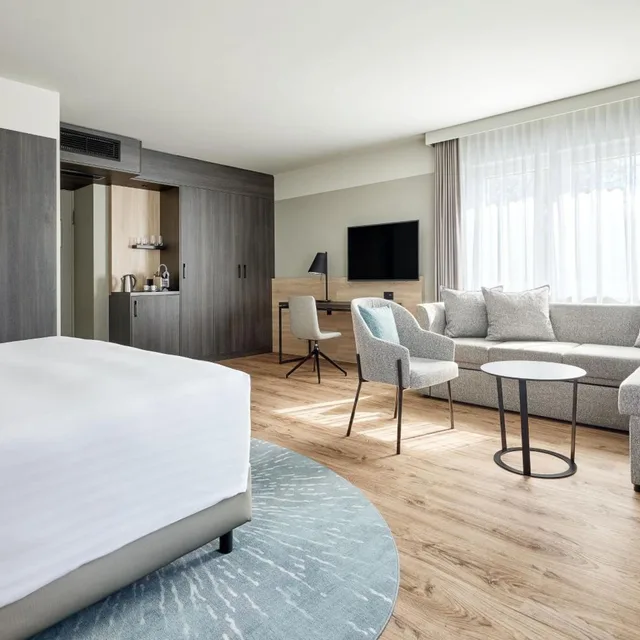 جناح جونيور بسرير كينج مع دخول صالة النادي، Basel Marriott Hotel 6/8