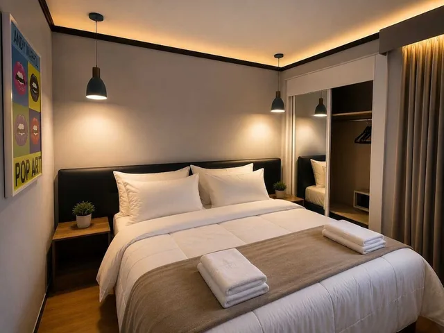 شقة بسرير كوين وسريرين منفصلين بغرفتي نوم مع أريكة، Spazzio Residence Hotel 2/6