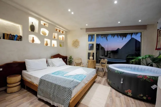 غرفة أساسية بسرير كينج بإطلالة على الجبل، 3 Pyramids View Inn 4/10