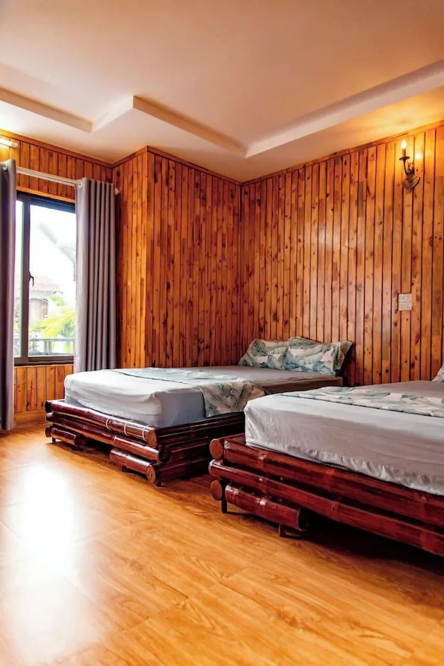 غرفة عائلية بسريرين كوين بإطلالة على الحديقة، Tam Coc Mandala Villa & Homestay 2/5