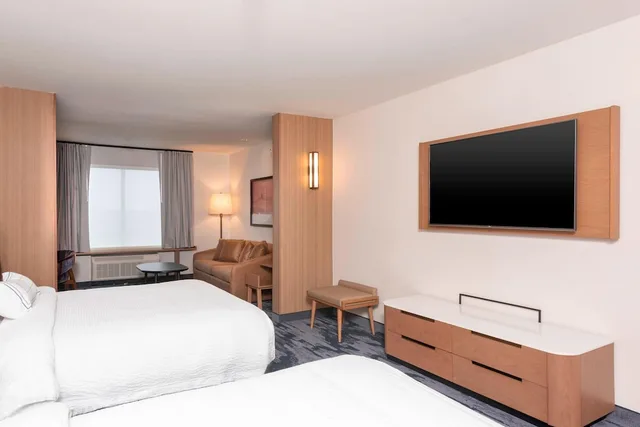 استوديو بسريرين كوين مع أريكة، Fairfield Inn And Suites Fair Oaks Farms 2/4