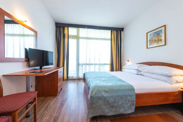 غرفة قياسية بسريرين منفصلين بإطلالة على البحر بشرفة، Hotel Vis 1/8
