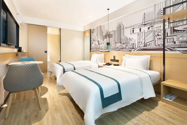غرفة قياسية بسريرين منفصلين، City Comfort Inn (Haikou Xiuying District Wanda Plaza) 2/2
