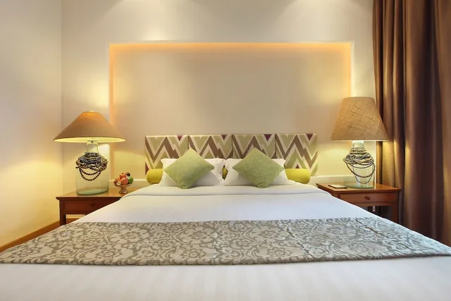 كوخ ديلوكس بسريرين منفصلين وسريرين مزدوجين، Bali Mandira Beach Resort and Spa 1/3