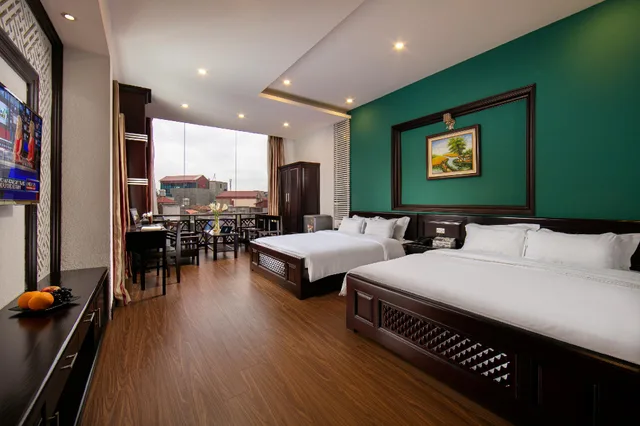 جناح عائلي بسريرين كينج بشرفة، Duc Trong Hotel Hanoi 1/1