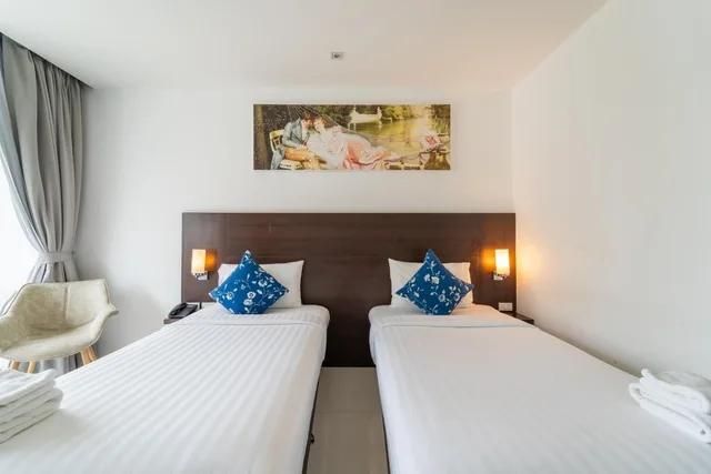 غرفة ديلوكس بسرير مزدوج أو سريرين منفصلين بإطلالة على المدينة، Rodina Beach Hotel 2/10