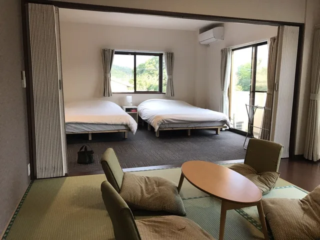 شقة بسريرين مزدوجين وفرشتي فوتون بإطلالة على الجبل بأرضية تاتامي، Fuji Scenic House73 2/9