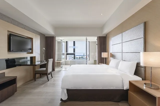 غرفة بريميير بسرير كينج بإطلالة على البحر، Lakeshore Hotel Hualien 4/10