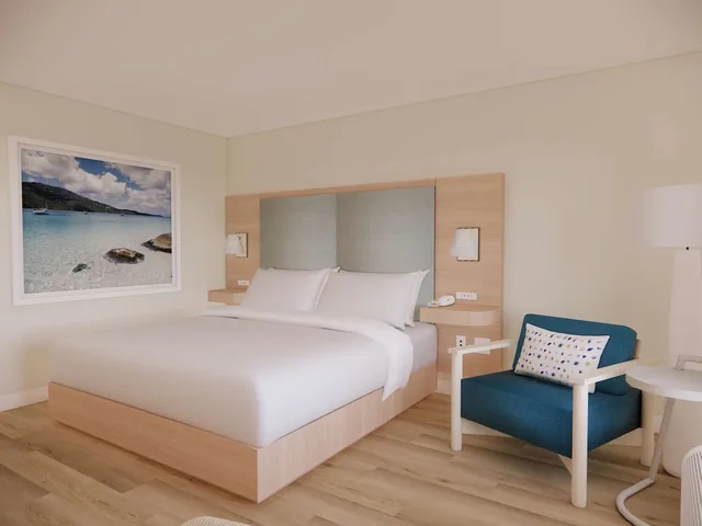جناح استوديو بسرير كينج بإطلالة على المرفأ مع أريكة، Hampton Inn by Hilton St. Thomas 1/1