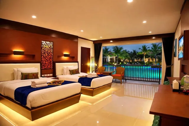 جناح عائلي بسريرين كوين بإطلالة على المسبح، Chivatara Resort And Bangtao Beach Resort Phuket 9/10