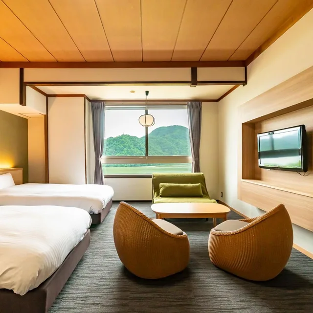 Superior, Twin Beds, Riverside, Oedo Onsen Monogatari Kinosaki Onsen Kinosaki 2/8