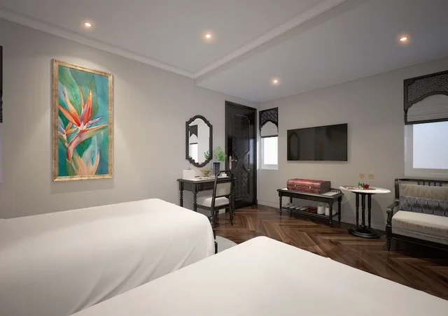 غرفة ديلوكس بسريرين منفصلين بغرفة نوم واحدة، HANOI GRACEFUL HOTEL 1/10