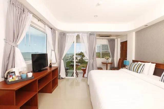 غرفة غراند ديلوكس بسرير مزدوج بإطلالة على البحر، KP Seaview Jomtien 1/9