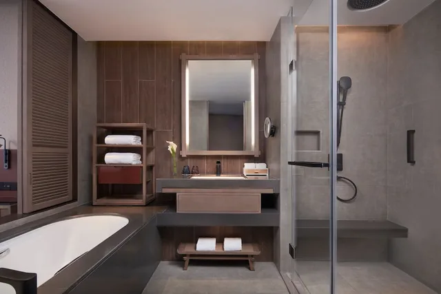 غرفة بريميير بسريرين مزدوجين بإطلالة على الجبل، Beijing Marriott Hotel Yanqing 3/3