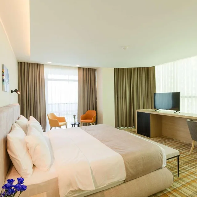 جناح جونيور بانورامي بسرير كينج بشرفة بإطلالة، Best Western Premier Batumi 2/6