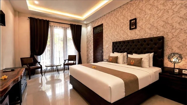 غرفة ديلوكس بإطلالة على المسبح، The Visala Boutique Suites Seminyak 1/1