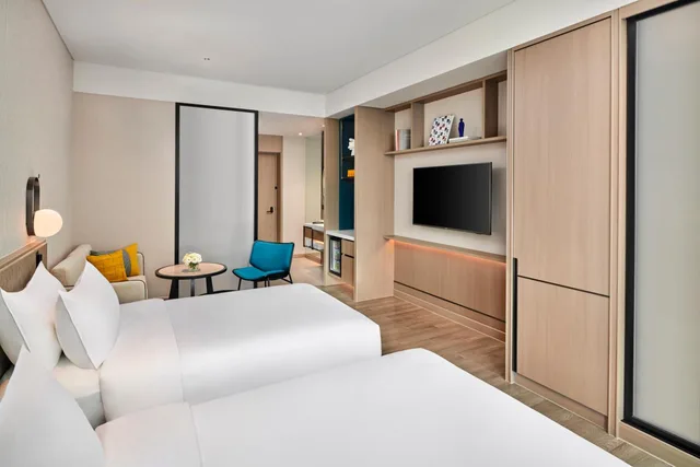 غرفة ديلوكس بسريرين منفصلين، Artyzen Habitat Taopu Shanghai 2/2