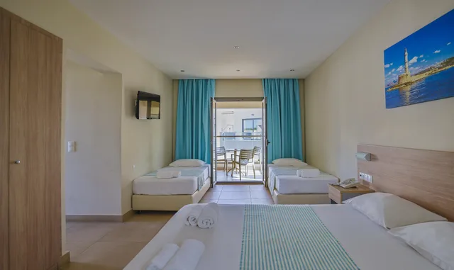 غرفة سوبيريور رباعية، Kalia Beach Hotel 1/1