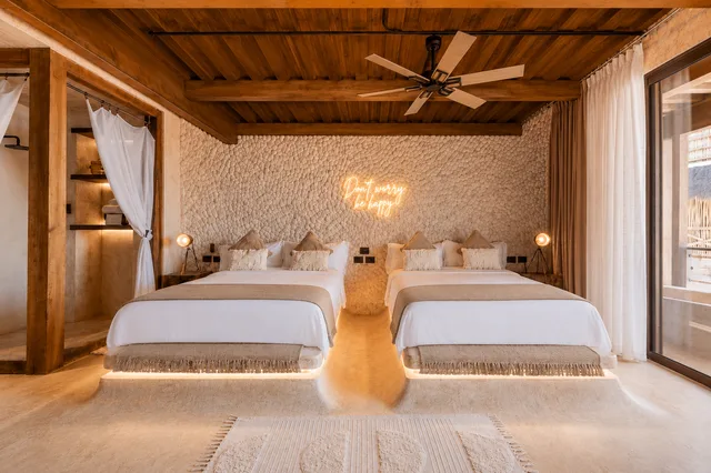 Terra, Suite, 2 Queen Beds, Ocean View, Bathtub، AWA Holbox Hotel Boutique - Beach Front 5/10
