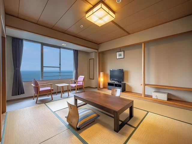 غرفة يابانية بإطلالة على البحر، Kamenoi Hotel Atami Annex 1/1