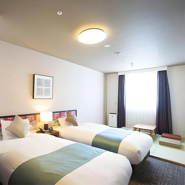 غرفة يابانية غربية قياسية بسرير مزدوج، Hotel La'gent Plaza Hakodate Hokuto 1/1