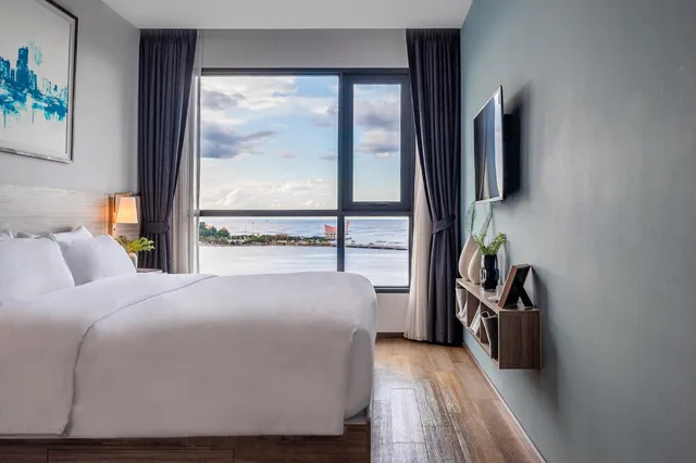 غرفة بريميوم بإطلالة على البحر بغرفة نوم واحدة، Oakwood Hotel Residence Sri Racha 3/7