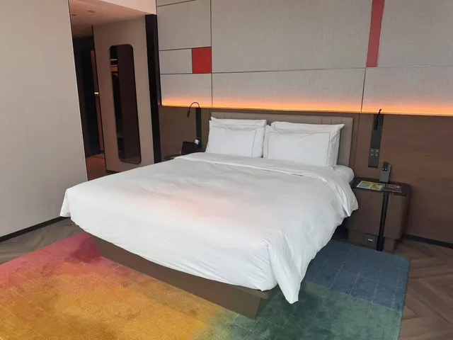 غرفة فاخرة بإطلالة على الشاطئ مفردة بسرير كينج، UrCove by HYATT Shanghai West Riverside 2/4