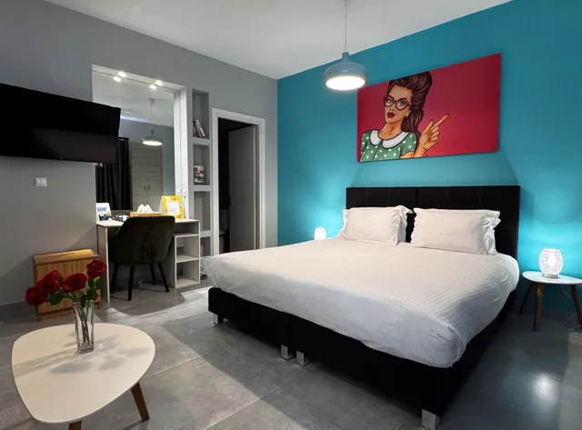 غرفة بسرير مزدوج بإطلالة، Connect Studios & Apartments 6/9