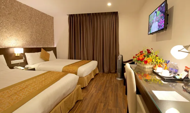 غرفة ديلوكس بسريرين منفصلين بغرفة نوم واحدة، Kings Hotel Dalat 2/4