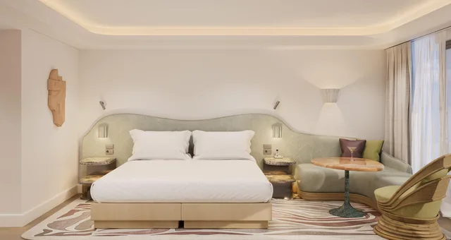غرفة بسرير مزدوج بإطلالة على الجبل، Hyatt Regency Nice Palais de La Mediterrannee 3/6