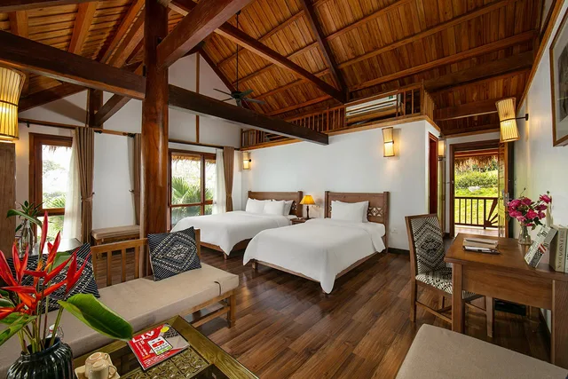 Family, Suite, 1 Double and 1 Single Bed, Lake View, Balcony, Mai Chau Hideaway Lake Resort 2/2