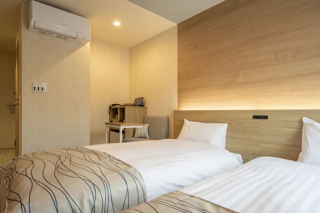 غرفة قياسية بسريرين منفصلين، Hotel Amanek Asahikawa 1/6