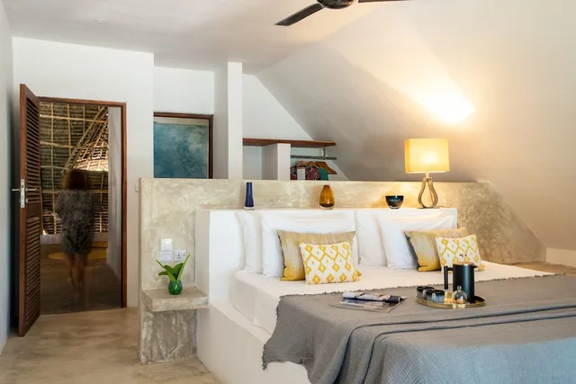 جناح استوديو فاخر بسرير كينج بإطلالة على البحر بشرفة، Upendo Beach Boutique Hotel 3/5