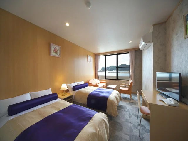 غرفة بسريرين منفصلين بإطلالة على البحر، Kichimu Hotel (ex. Michitekuru Kokoro No Yado Kichimu) 4/5