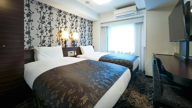 غرفة قياسية بسريرين منفصلين للمدخنين، Apa Villa Osaka Tanimachi 4 Chome 1/2