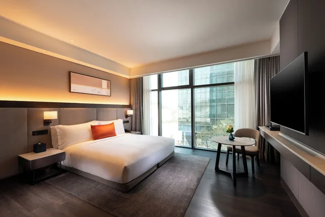 استوديو بسرير كينج بمطبخ صغير لذوي الإعاقة، DoubleTree by Hilton Seoul Pangyo Residences 3/7