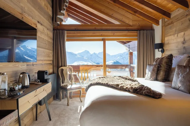 جناح بسريرين كينج مع أريكة، Hotel & Spa Chamois d'Or 5/9