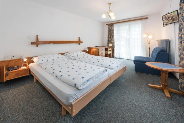Room, Double Bed, Partial Mountain View, Balcony or Terrace، Hotel Rhodania 1/10