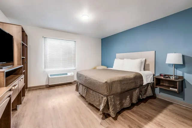 جناح أساسي بسرير كوين، WoodSpring Suites Charlotte - University Research Park 3/10